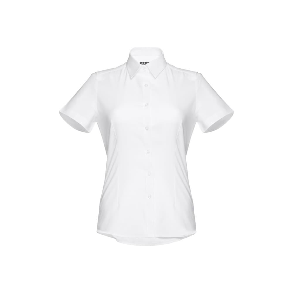 THC LONDON WOMEN WH. Women's short-sleeved oxford shirt. White
