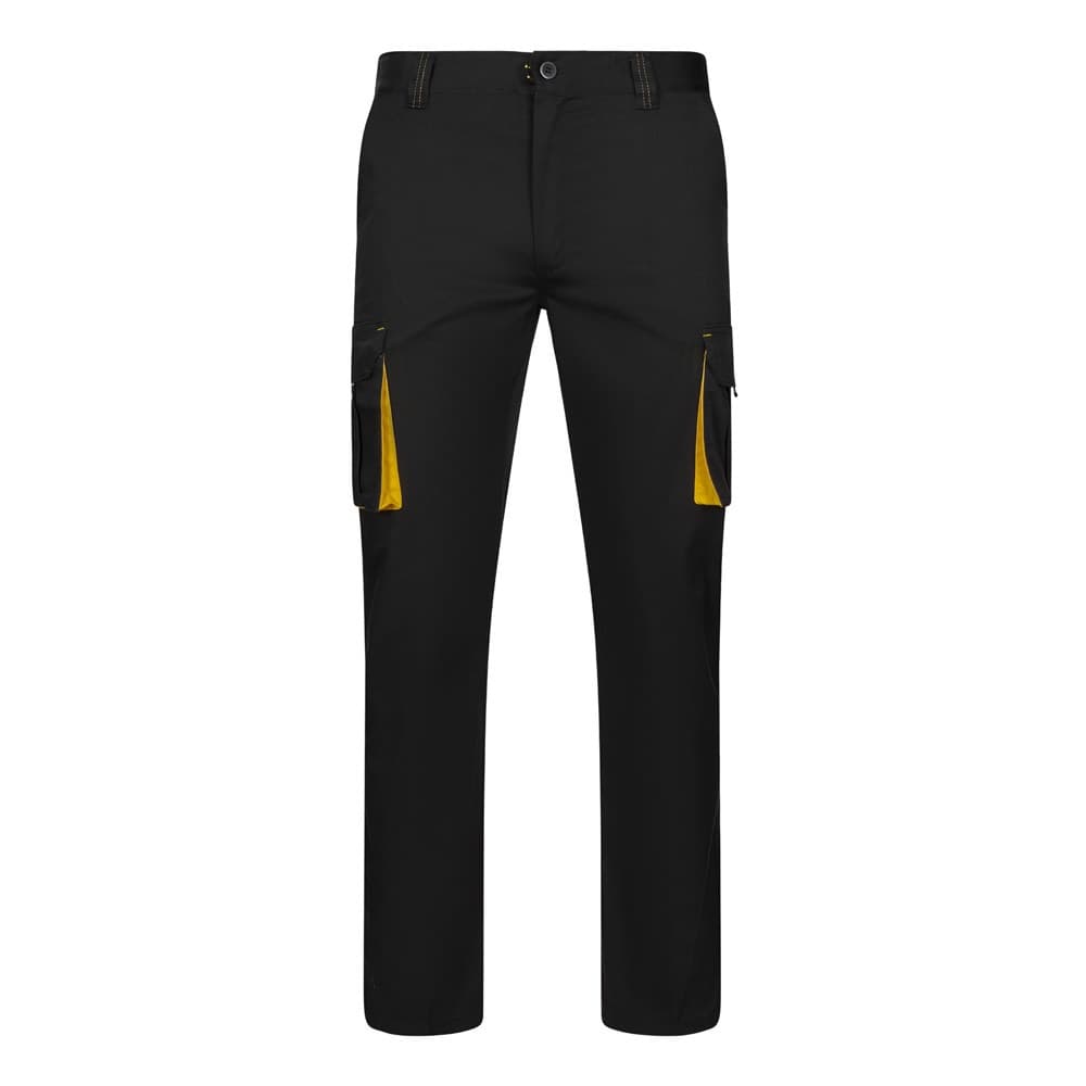 VL FIDES. Pantalon stretch bicolore, multipoches (240g/m²), en coton (46%), EME (38%) et polyester (16%)