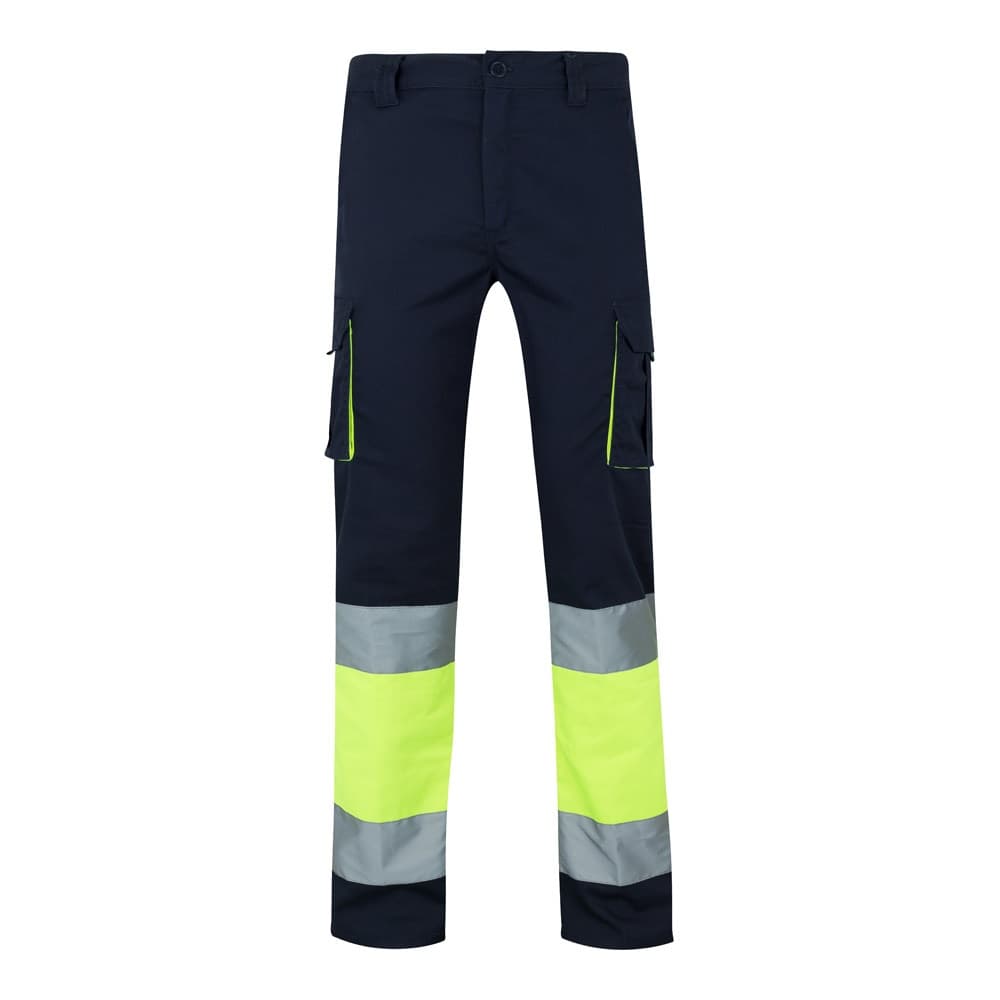 VL ZEUS. Pantalon stretch multipoches bicolore (240g/m²), en coton (46%), EME (38%) et polyester (16%)