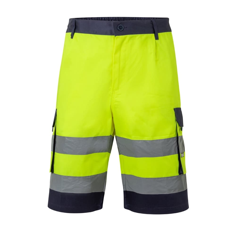 VL HADES. Bermuda bicolore multi-poches (210g/m²), en coton (20%) et polyester (80%)