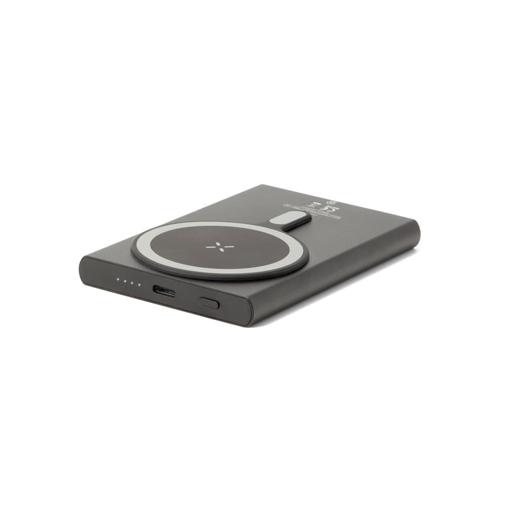 WRIGHT 5. Power bank magnética com carregamento super-rápido em alumínio reciclado e ABS reciclado 5'000 mAh — Fotografia 1