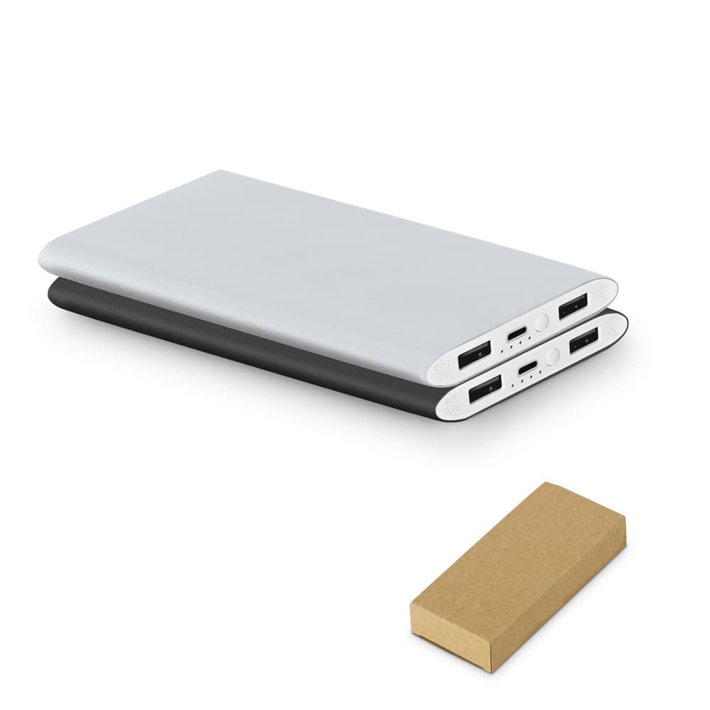 NOBEL. Power bank 7'200 mAh em alumínio reciclado (100% rAL) — Fotografia 1
